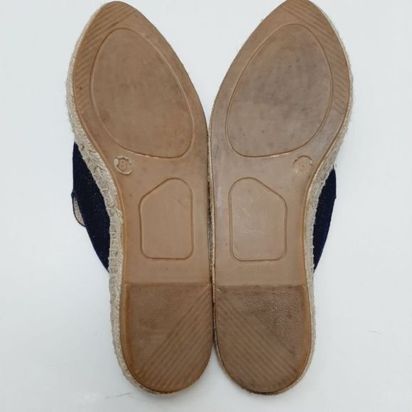 PICON Spain Handmade Rope Espadrille Mules Flat Slip-On Gem Floral Denim Sz 8 - Picture 11 of 12